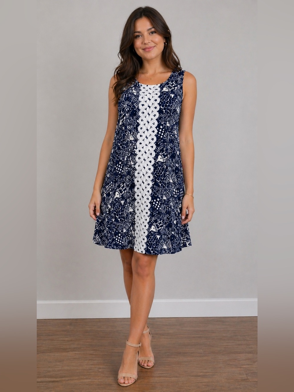 Lilly Pulitzer Blue and White Sheath Dress sz 10 NWT!